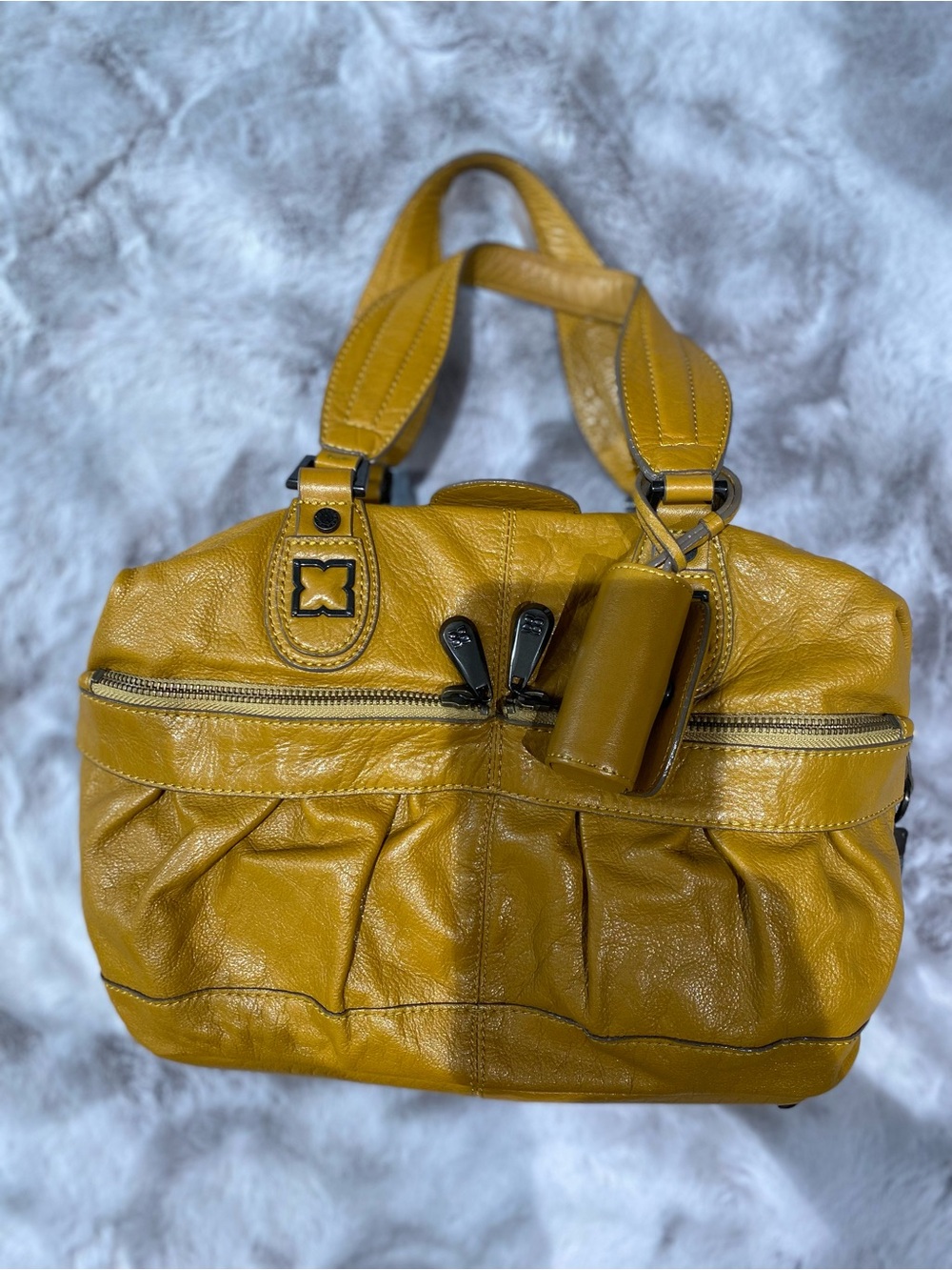 BCBGMaxAzria Yellow Leather Shoulder Bag